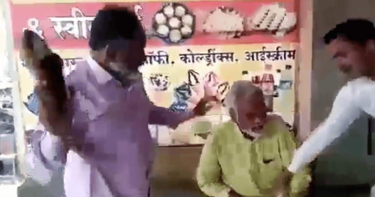 Watch: Prakash Ambedkar’s workers beat up an elderly man in Amravati for writing against him
