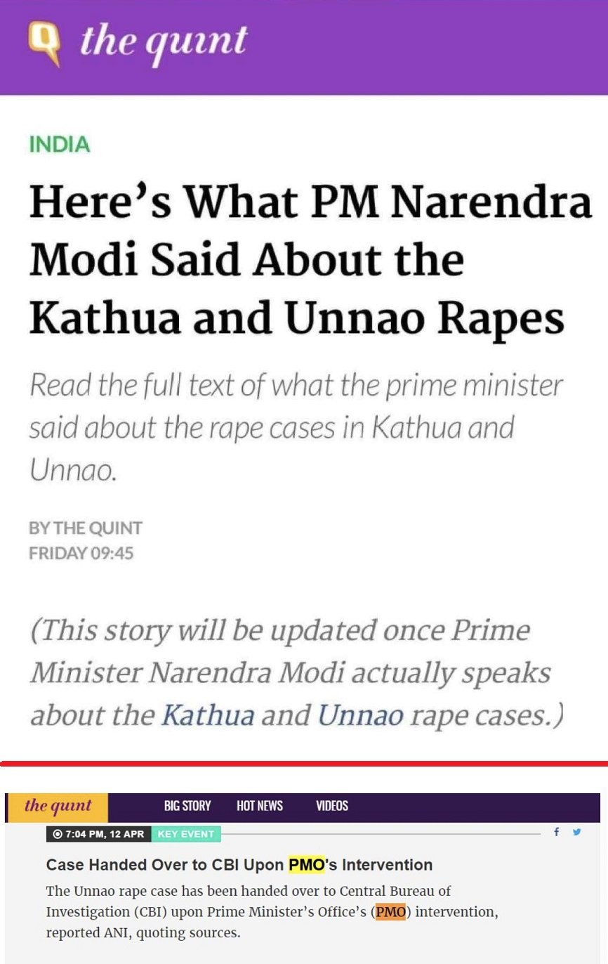 Biased reporting by The Quint