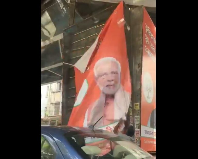 West Bengal: BJP surge leaves Mamata Banerjee in a tizzy, TMC goons caught on camera pulling down Modi’s posters in Kolkata