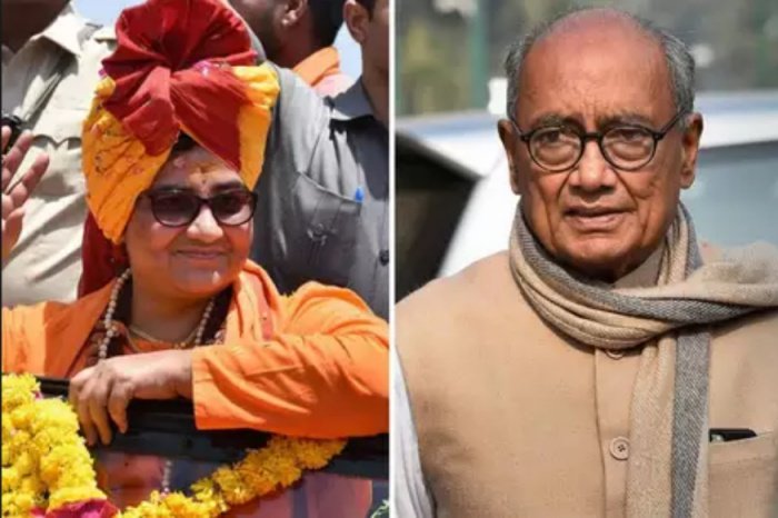 Digvijay Singh resorts to lies and deception to show how Hindu votes favour him instead of Sadhvi Pragya in Bhopal