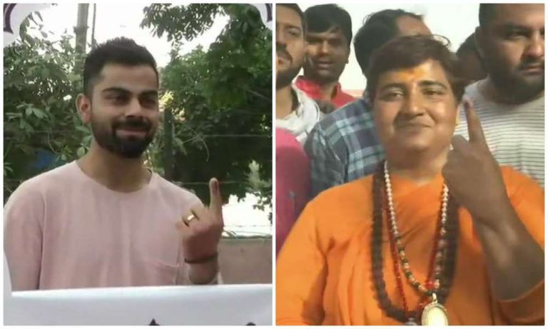 Sadhvi Pragya, Gautam Gambhir, Virat Kohli cast their votes, violence continues in Bengal in the sixth phase of Lok Sabha elections
