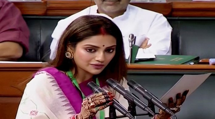 No uproar when Nusrat Jahan Ruhi takes oath as Nusrat Jahan Ruhi Jain but all hell breaks loose when it comes to Sadhvi Pragya