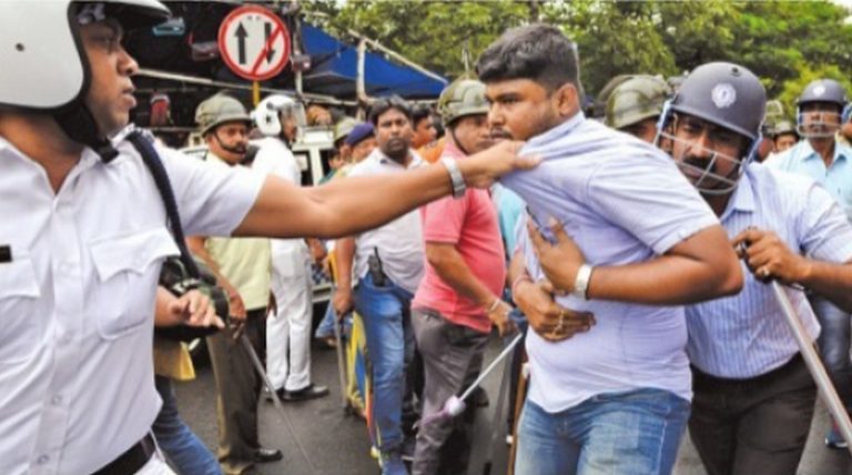 Primary teachers protesting for salary hike detained by Kolkata police outside West Bengal assembly