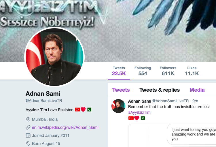 Adnan Sami’s Twitter account hacked by pro-Pakistan Turkish hackers