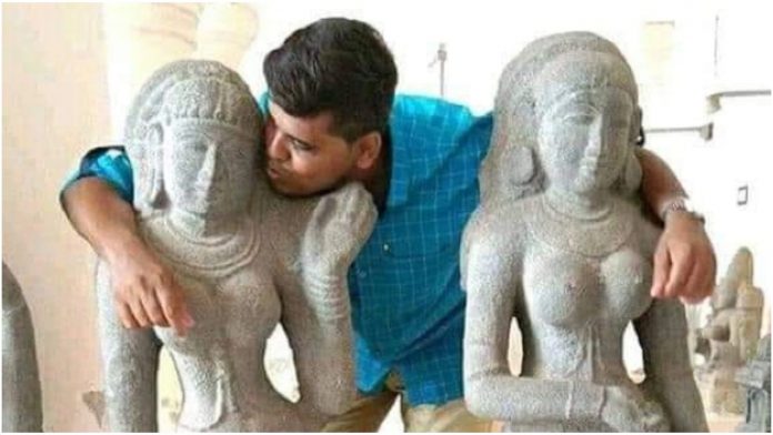 Accused Mujibur Rahman posted perverse pictures with Chola-era idols at Tanjavur temple