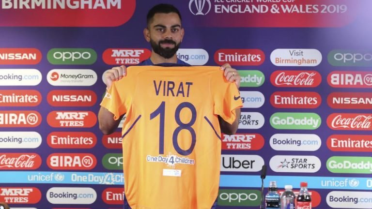 Captain Virat Kohli rates the new orange Indian team jersey 8 out of 10