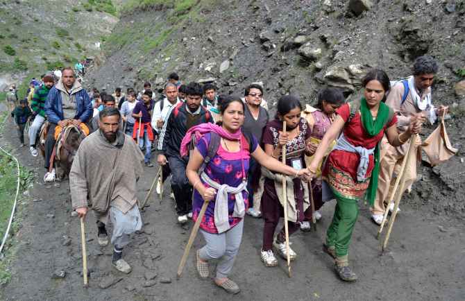 Constable Tariq Ahmed arrested for filming female devotees taking bath at a camp during Amarnath Yatra
