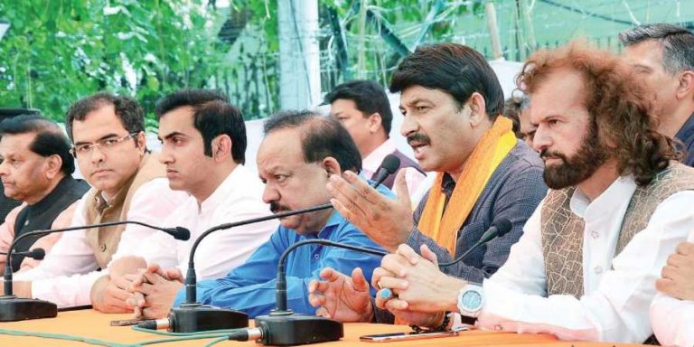 Delhi BJP accuses AAP government of Rs 2000 crore scam in the construction of classrooms