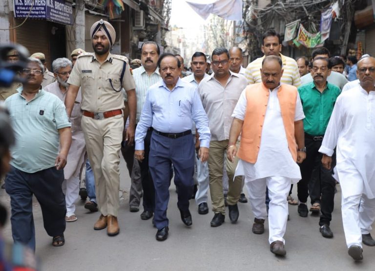 Chandni Chowk MP Dr Harshvardhan directs police to take strict action against the miscreants who desecrated the Durga temple