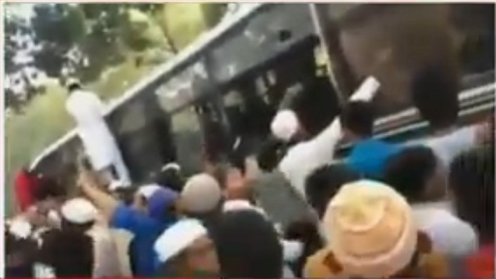 Congress leader spotted in protest in Ranchi against ‘mob lynching’ that turned violent and attacked bus carrying students