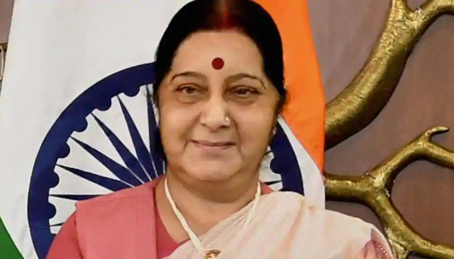 Former EAM Sushma Swaraj shuts down a troll, Irfan Khan, who wishes death upon her