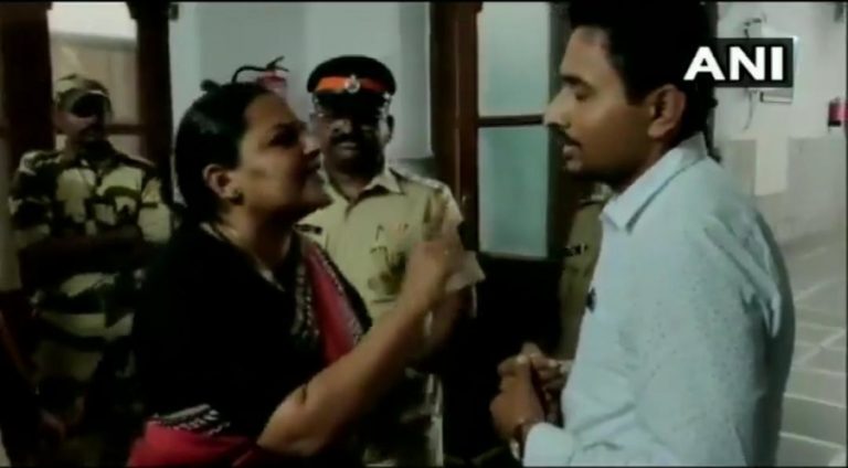 Congress leader creates ruckus at hospital, threatens and blames cops as she tries to meet MLA Shrimant Patil forcefully