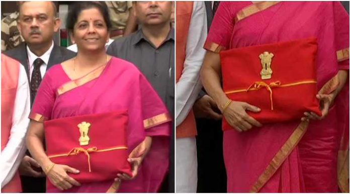 Nirmala Sithraman shuns the colonial baggage, arrives with the traditional 'Bahikhata' wrapped in red and gold
