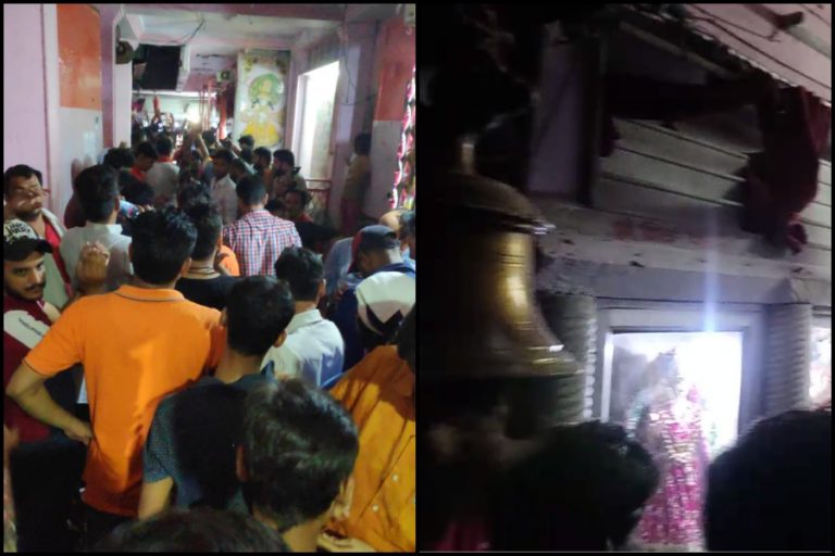 Watch: Hanuman Chalisa and chants of ‘Jai Shree Ram’ reverberate in Hauz Qazi Durga Mandir that was earlier desecrated by Muslim mob