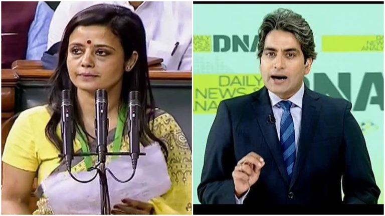 TMC MP Mahua Moitra tries to bully Zee News Editor Sudhir Chaudhary with her parliamentary privilege