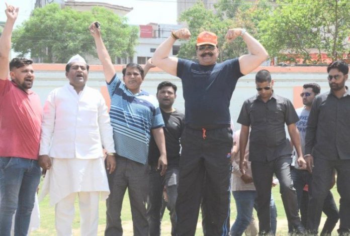 Viral video shows suspended BJP MLA Pranav Singh Champion dancing shirtless with guns in hand