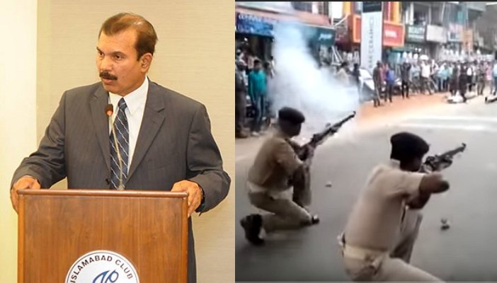 Retired Air Marshal of Pakistan shares old mock drill video of Jharkhand police as army firing on Kashmiri protesters