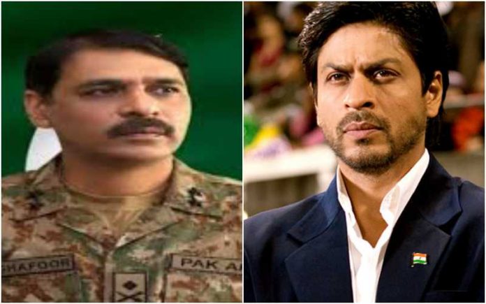 Pakistani Army's official spokesperson now begs attention from Shah Rukh Khan