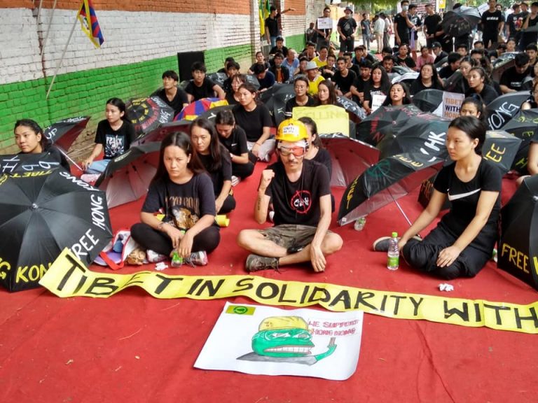 Hong Kong solidarity march taken out by Tibetans in New Delhi
