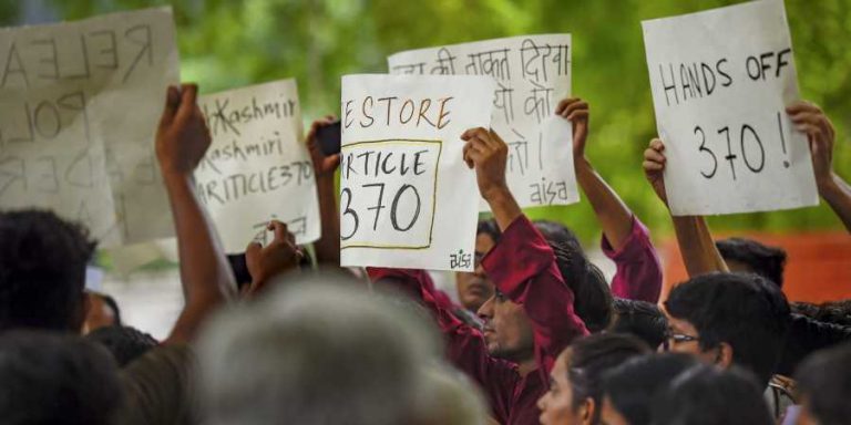‘Feminism in India’ protests against abrogation of Article 370 which was discriminatory against women