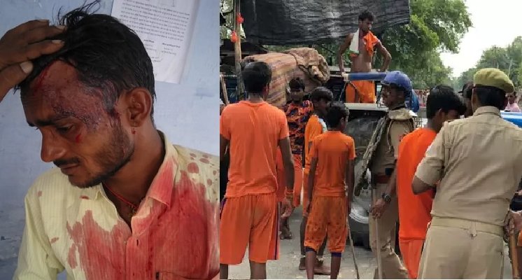 Uttar Pradesh: Vehicle carrying Kanwaris pelted with stones in front of Idgah during Eid Namaz, several injured