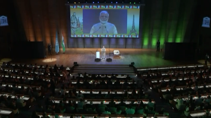 UNESCO headquarters erupt with ‘Modi, Modi’ chant as PM Modi addresses Indian community in Paris, France