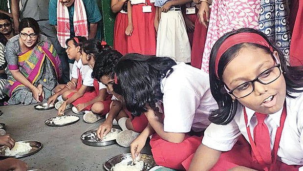 West Bengal: TMC leaders accused of stealing 5000 eggs and serving children only rice and salt for mid-day meals