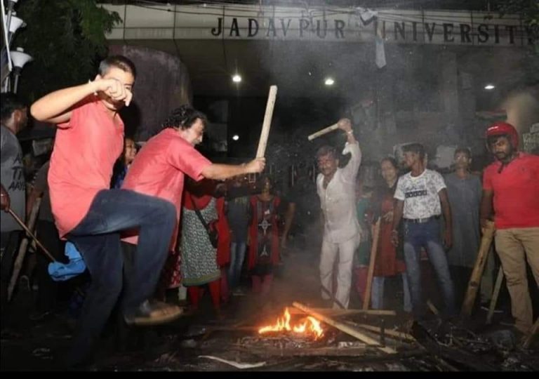 Jadavpur University: ABVP ransacks Arts faculty Union room after Communists thrash Babul Supriyo and Agnimitra Paul