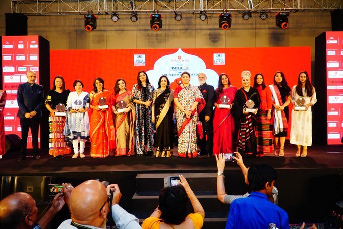 Swachh Bharat activist Temsutula Imsong receives the Devi Award for innovation and dynamism