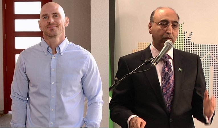Former Pakistan envoy Abdul Basit confuses porn star Johnny Sins with a Kashmir youth blinded by pellet gun
