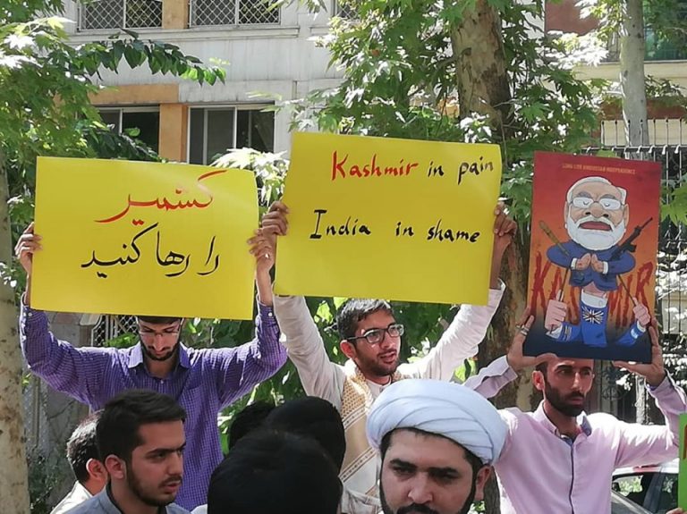 Iranian authorities take down anti-India posters outside Pakistan consulate in Tehran, call them ‘Undiplomatic tactics’