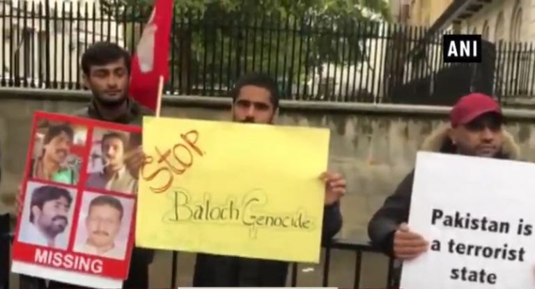 Watch: Balochistan activists hold protests in London against abduction of women and children by Pakistan Army