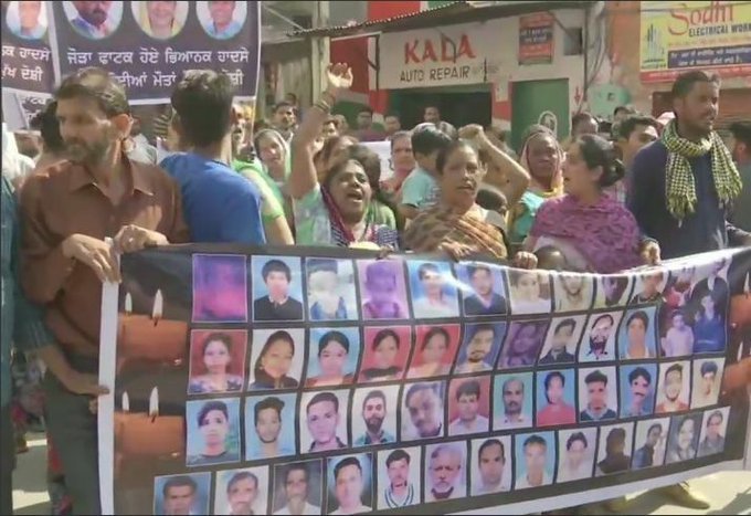 A year after the Amritsar train tragedy, family members of victims stage protest, demand justice from Punjab government