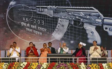 Indo-Russian joint venture to soon produce  6.7 lakh AK-203 assault rifles in Amethi factory