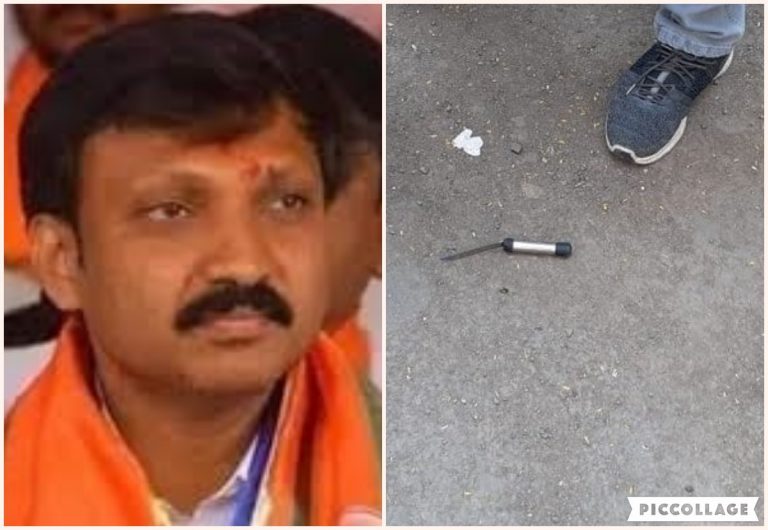 Shiv Sena MP Omraje Nimbalkar attacked with a knife while campaigning for party candidate by unidentified man