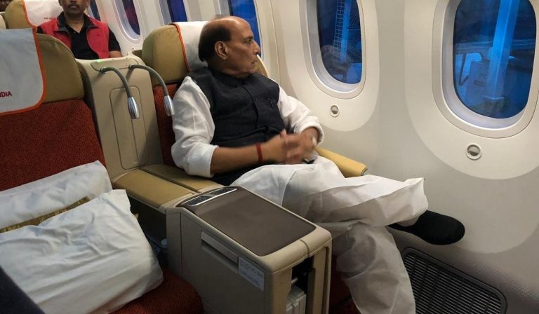 Defence Minister Rajnath Singh leaves for France to receive first Rafale jet on the occasion of Dussehra and Vijaya Dashami