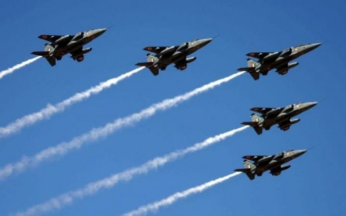Wing Commander Abhinandan Varthaman flies MiG Bison during the event