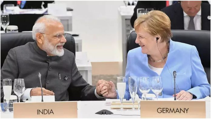 German Chancellor Angela Merkel is to arrive in India later today for a biannual summit