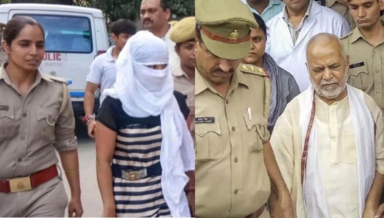 UP police file separate chargesheets against Swami Chinmayanand in rape case and against the victim law student in extortion case