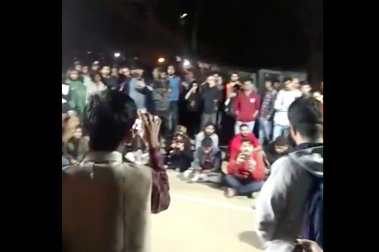 ‘Jai Shri Ram’ slogans echoed on campus even as some JNU ‘students’ protested against Supreme Court verdict on Ayodhya