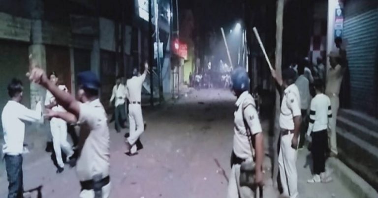 Patna: Clashes erupt as idol immersion procession passes in front of a Mosque, police personnel including IG injured in stone pelting