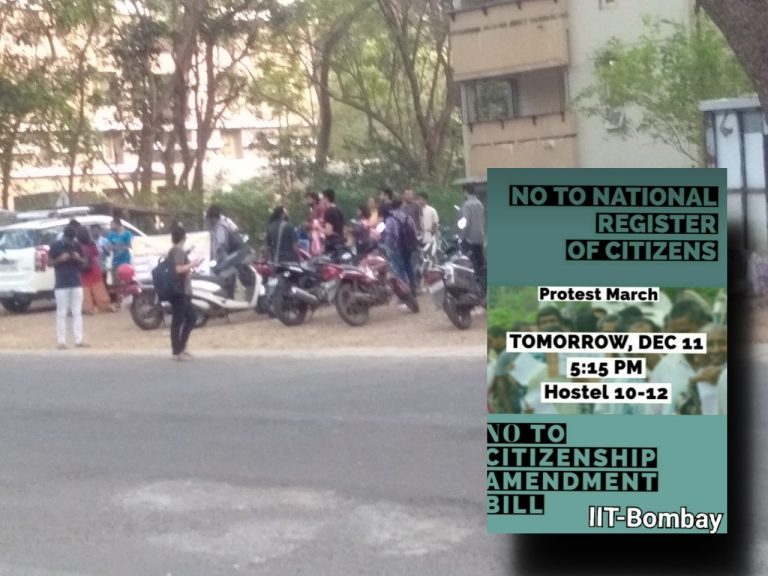 IIT-B students support Citizenship Amendment Bill even as handful of students from leftist orgs try to protest in campus