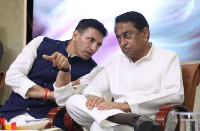 Madhya Pradesh minister Jitu Patwari caught on camera assaulting own party workers, kicks and pushes party man out of room