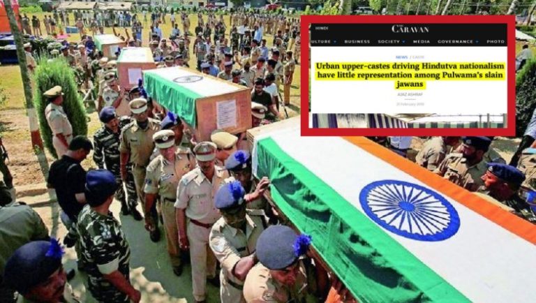 The worst of 2019: Caravan asking the caste of fallen Pulwama jawans