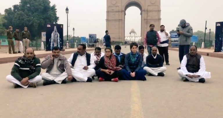 Rahul Gandhi abroad on vacation? Priyanka Gandhi leads a ‘symbolic’ protest of 2 hours against Citizenship Amendment Act