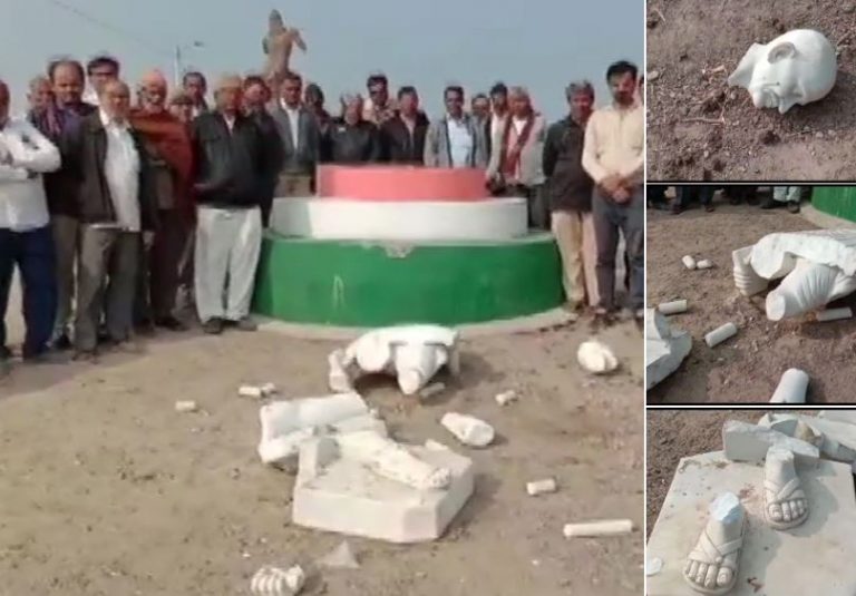 Gujarat: Mahatma Gandhi statue inaugurated by PM Modi broken in Congress stronghold Amreli