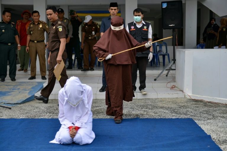 Indonesia’s Sharia police unveils first all-female flogging squad to publicly punish women who violate Islamic law