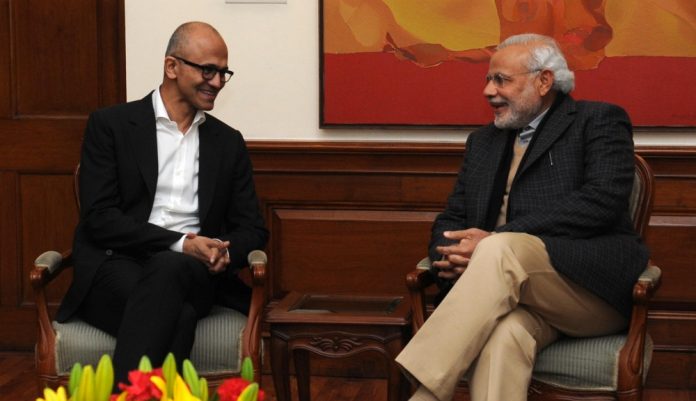 Satya Nadella Narendra Modi