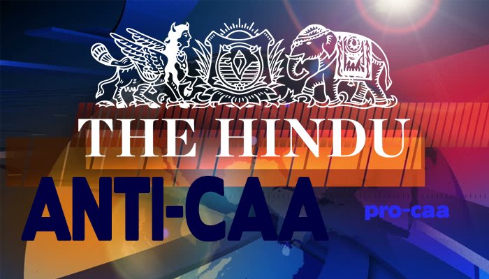 While The Hindu talks about two sides of a national story, its coverage on CAA presents only one side