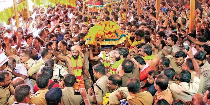 Meat and animal carcasses found on the path of Thiruvabharanam procession to Sabarimala